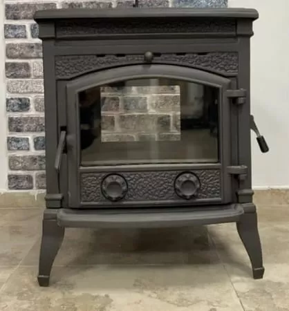Troya Ön ve Yan Camlı Döküm Soba 9 kW | Uyumsal