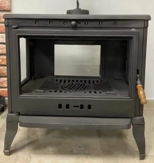 Knidos Lux Yan Camlı Döküm Soba 9 kW | Uyumsal