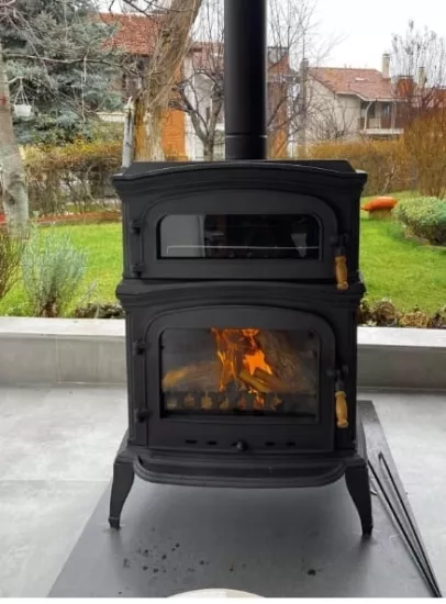 Aspendos Premium Fırınlı Döküm Soba 18 kW | Uyumsal